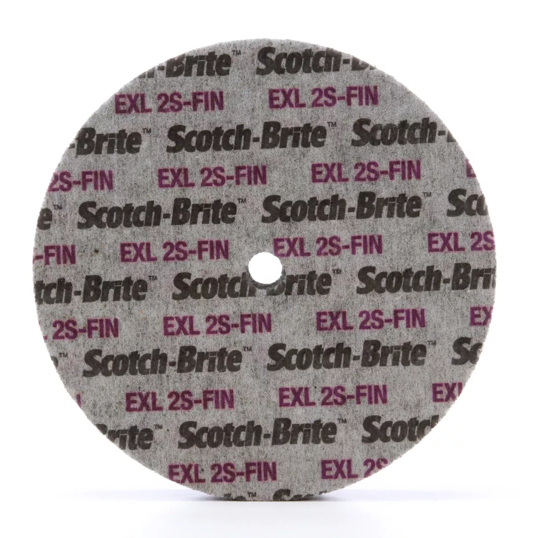 Scotch-Brite™ EXL Unitized Wheel, XL-UW, 2S Fine, 6 in x 1 in x 5/8 in,
2 ea/Case