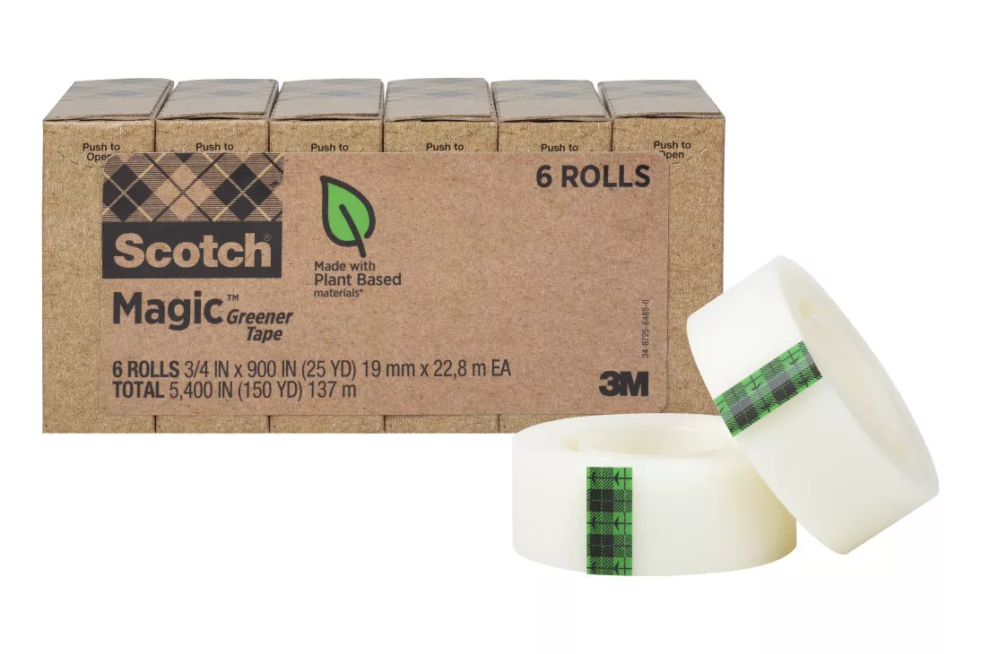 Scotch® Magic™ Greener Tape 812-6P, 6 pack, 3/4 in x 900 in (19 mm x
22,8 m)
