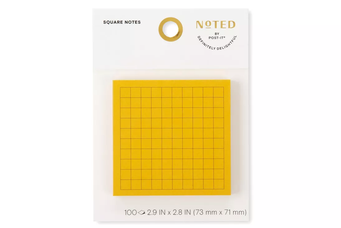 Post-it® Printed Notes NTD-33-GRID, 2.9 in x 2.8 in (73 mm x 71 mm)
