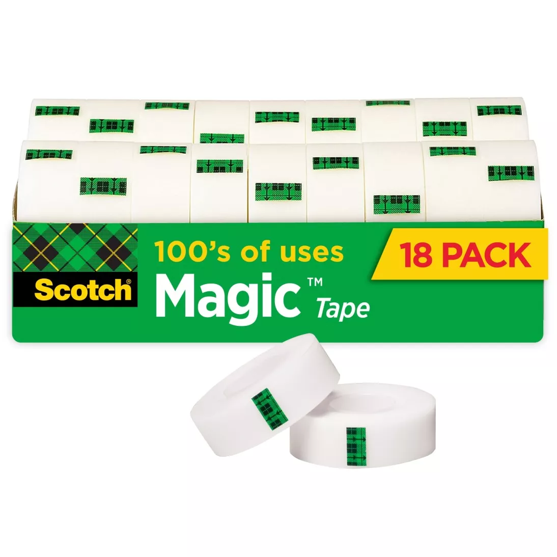 Scotch® Magic™ Tape 810K18CP, 3/4 in x 1000 in Cabinet Pack