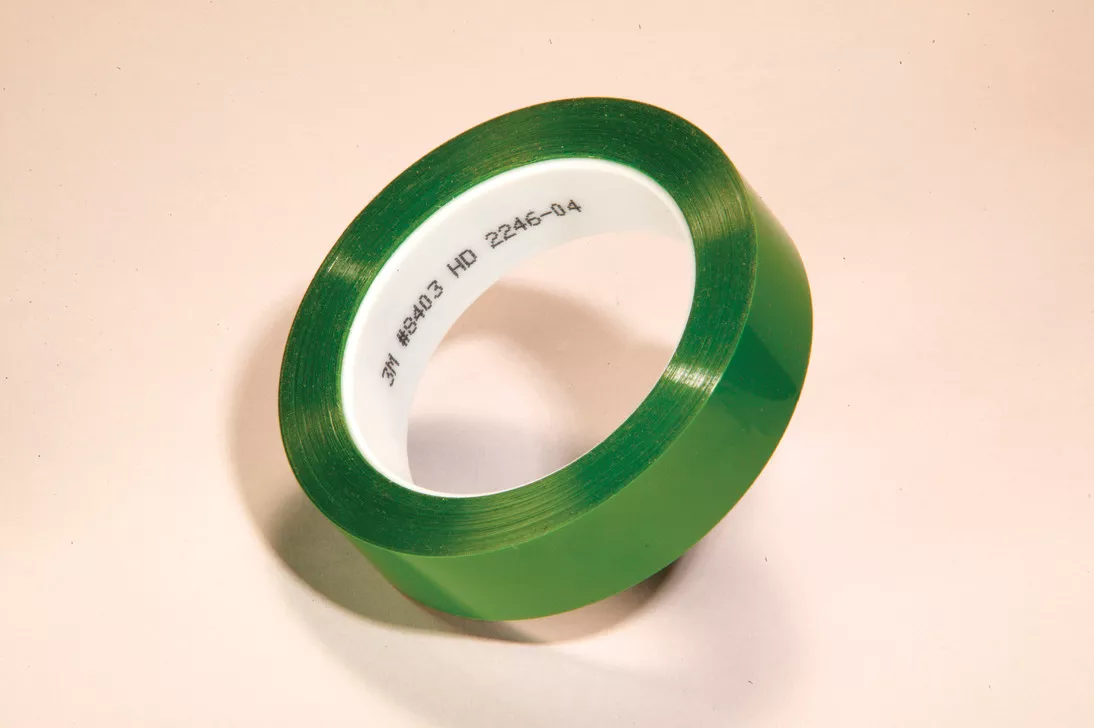 3M™ Polyester Tape 8403, Green, 6 in x 72 yd, 2.4 mil, 8 Rolls/Case