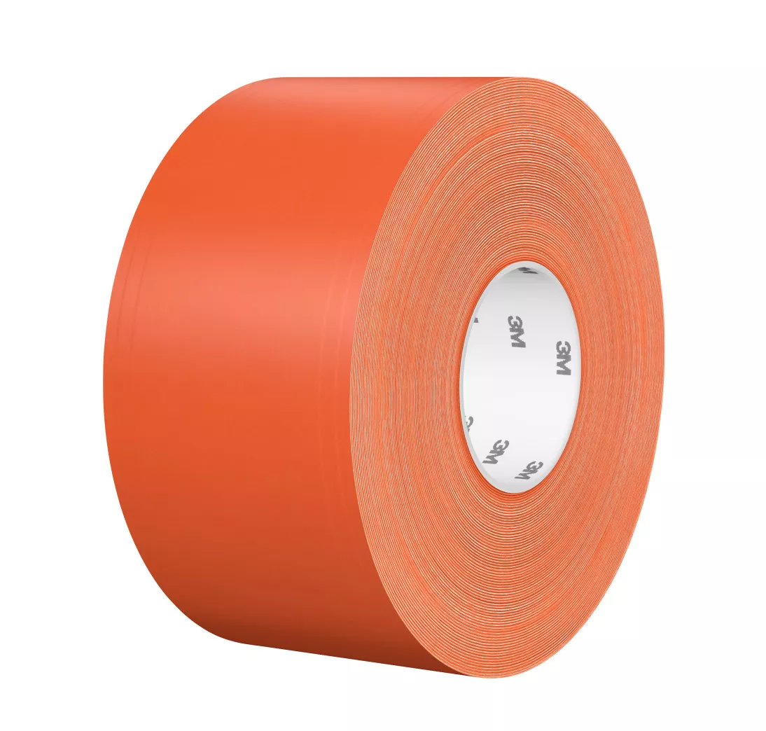 3M™ Durable Floor Marking Tape 971, Orange, 4 in x 36 yd, 17 mil, 3 Rolls/Case, Individually Wrapped Conveniently Packaged