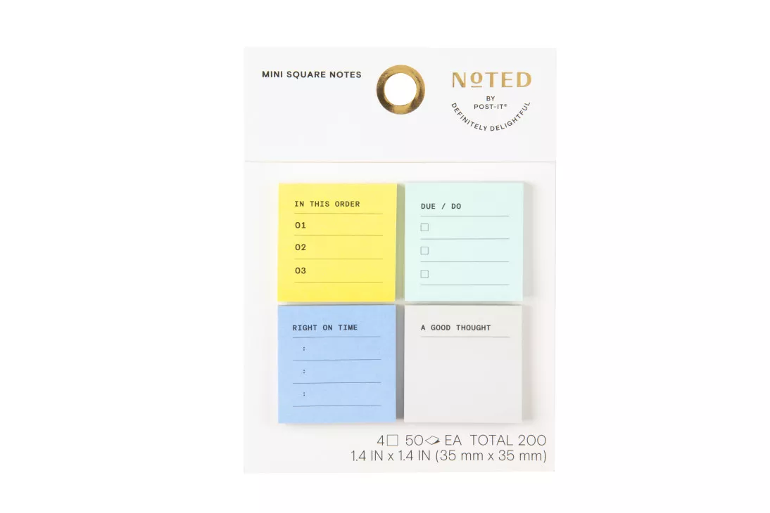 Post-it® Printed Notes NTD5-MINI-CL, 1.4 in x 1.4 in (35 mm x 35 mm)