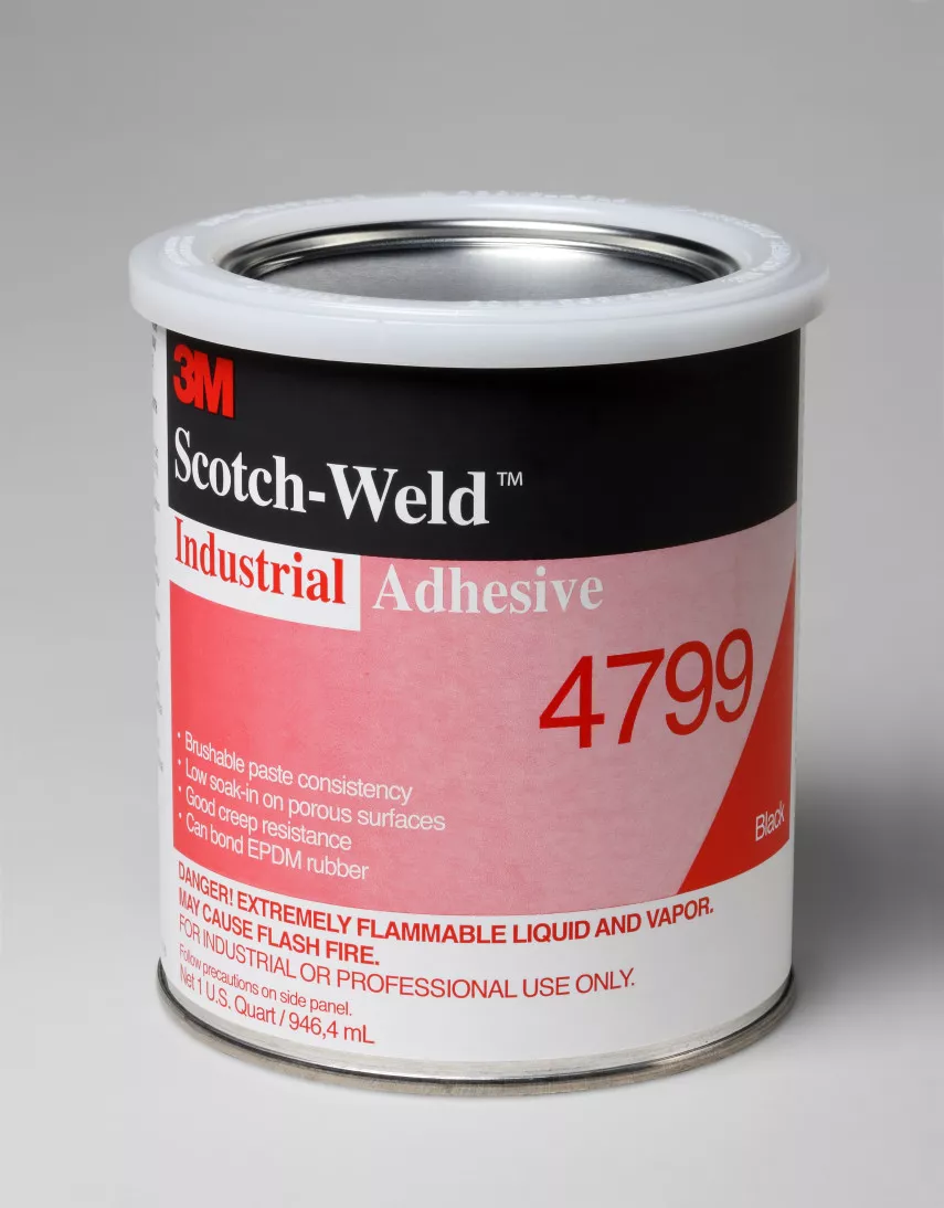 3M™ Industrial Adhesive 4799, Black, 1 Quart Can, 12/case
