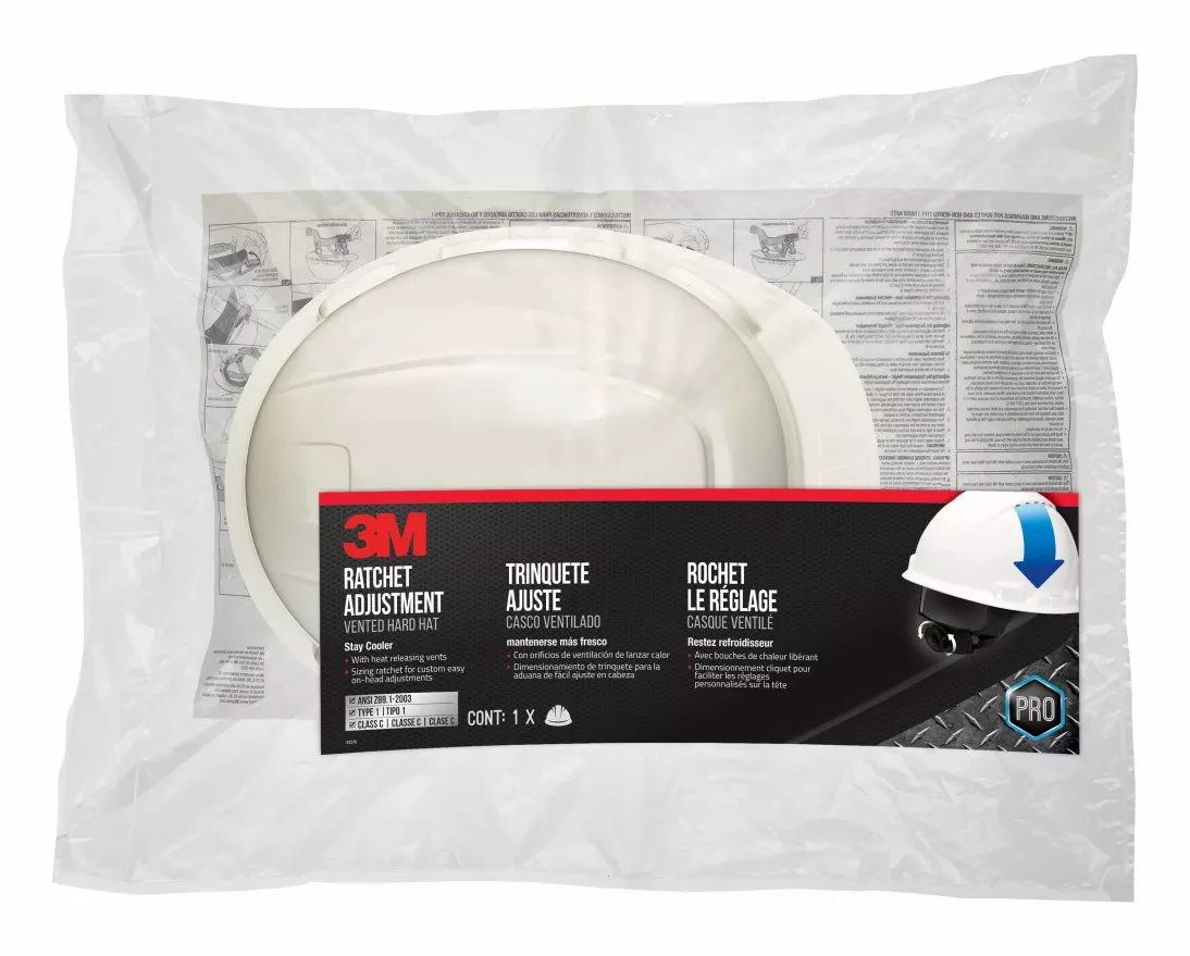 3M™ Vented Hard Hat with Ratchet Adjustment, CHH-V-R-W6-PS, 6/cs