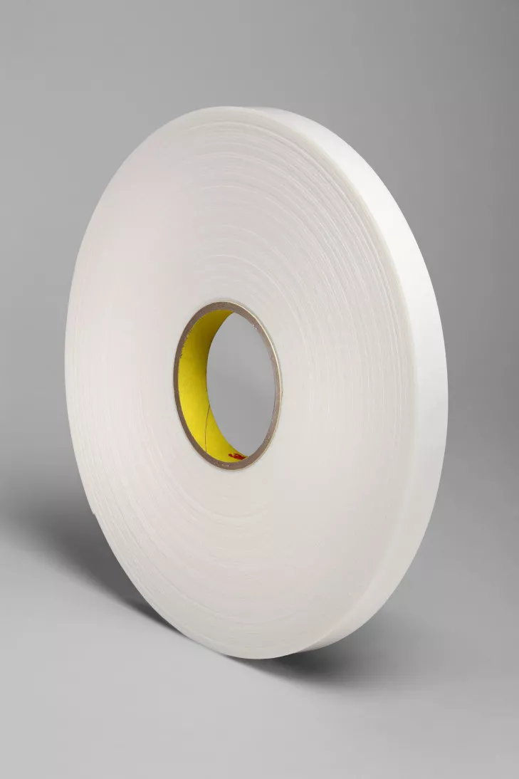 3M™ Double Coated Polyethylene Foam Tape 4466, White, 3/4 in x 36 yd, 62
mil, 12 rolls per case