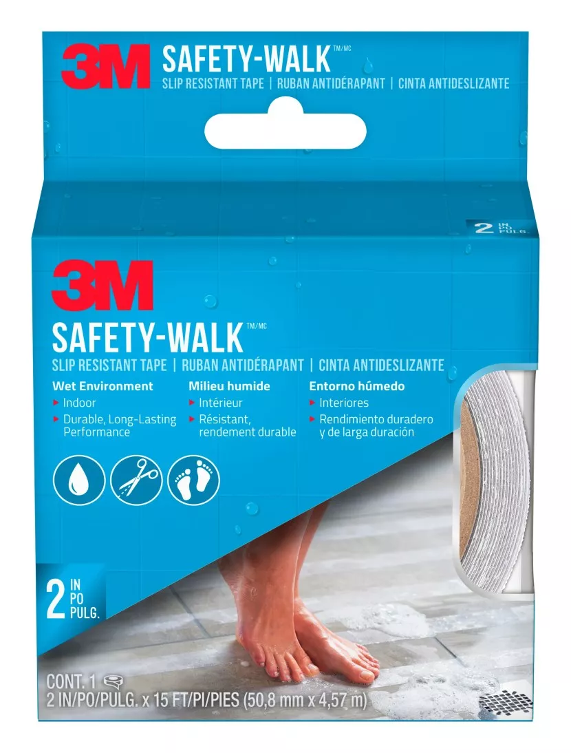 3M™ Safety-Walk™ Slip Resistant Tape, 220C-R2X180. 2 in X 15 ft, Clear