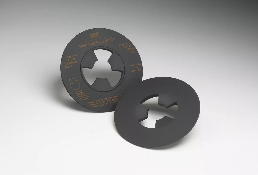 3M™ Disc Pad Face Plate 14270, 4-1/2 in, Hard Black, 10 ea/Case