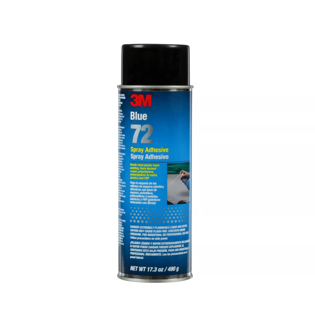 3M™ Pressure Sensitive Spray Adhesive 72, Blue, 24 fl oz Can (Net Wt
17.3 oz), 1/Case, Sample, NOT FOR SALE IN CA AND OTHER STATES