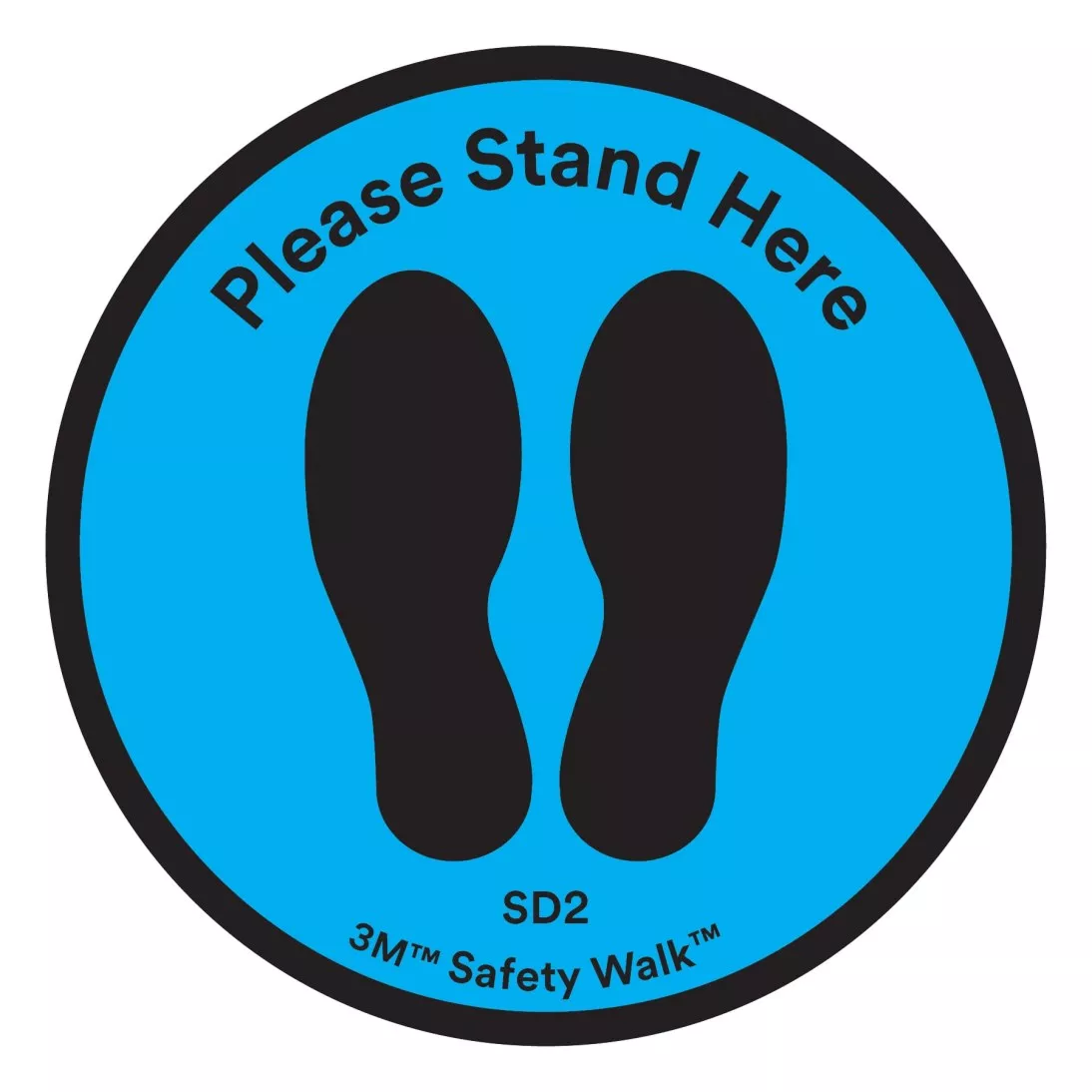 3M™ Safety-Walk™ Slip-Resistant General Purpose Floor Signs 660 SD2, Process Blue, 11 in dia, 10 Each/Pack, 5 Pack/Case