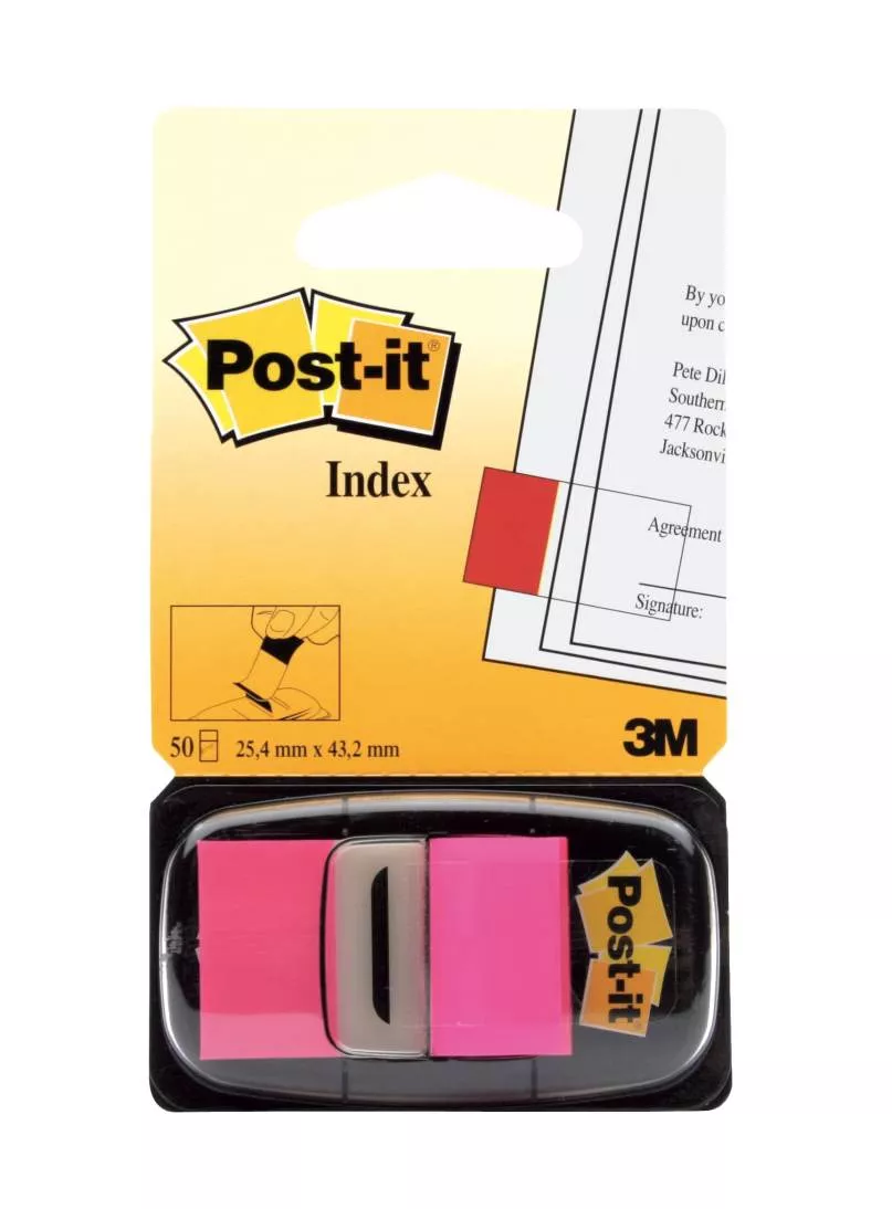 Post-it® Flags 680-21 (36) 1 in. x 1.7 in. (25,4 mm x 43,2 mm) Bright
Pink