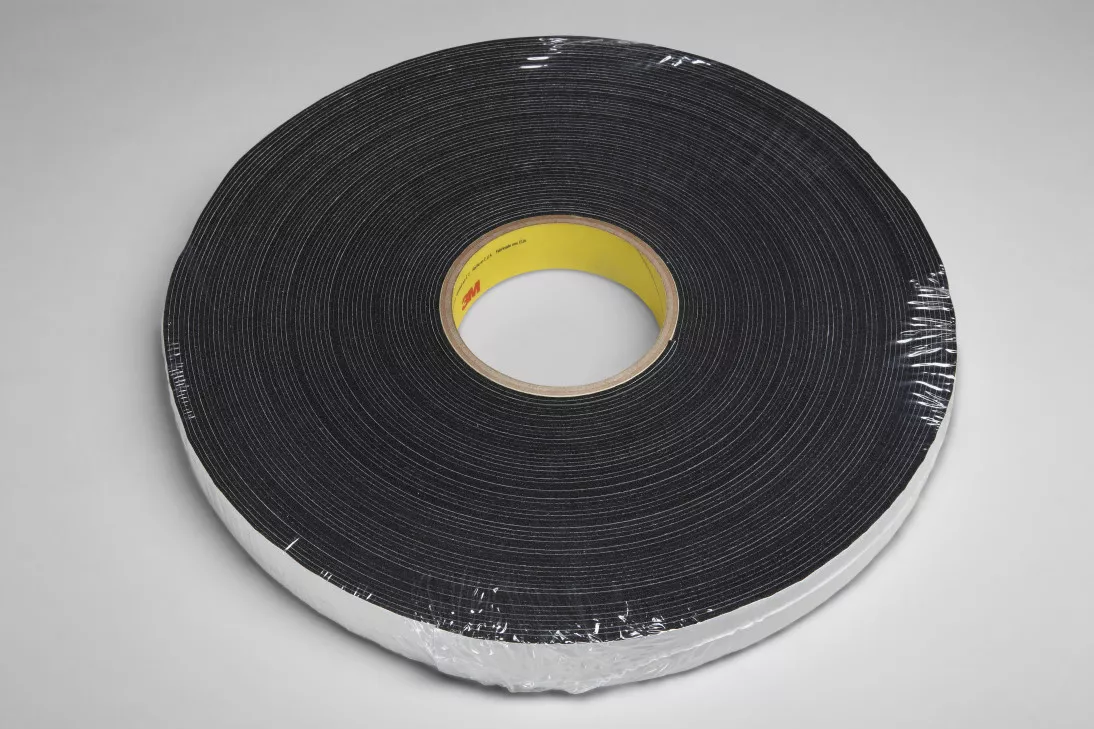 3M™ Vinyl Foam Tape 4516, Black, 5 in x 36 yd, 62 mil, 2 rolls per case