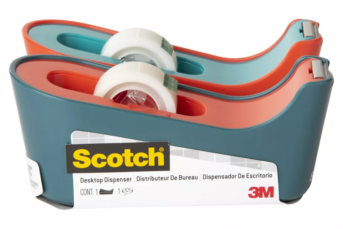 Scotch® Tape Dispenser C18-MX, Two Color Combinations, 0.75 in x 350 in (19 mm x 8.89 m), Roll of Tape Included
