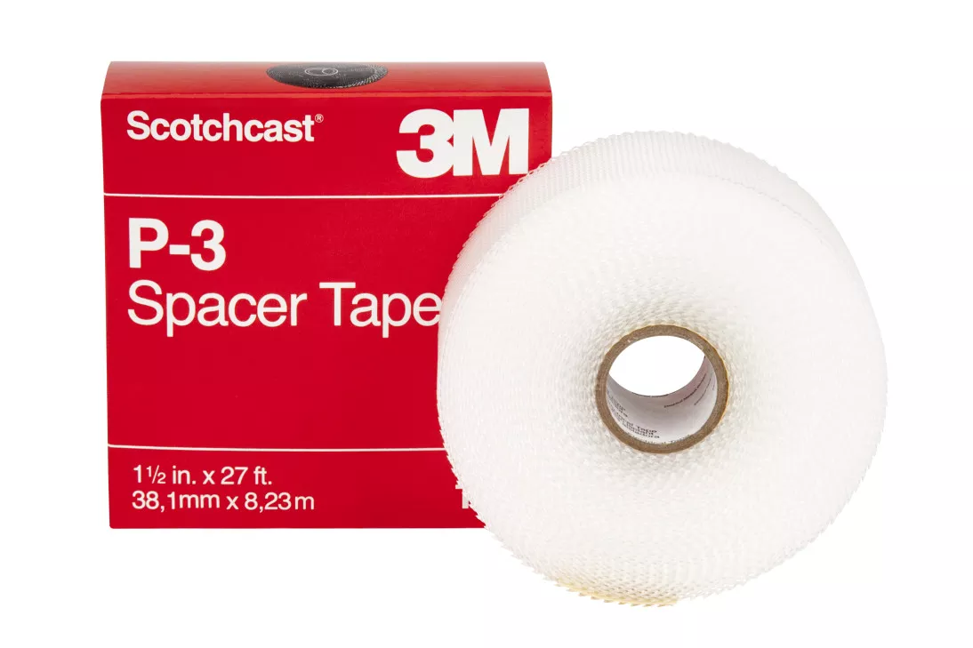 3M™ Scotchcast™ Spacer Tape P-3, 1-1/2 in X 27 ft (38,1 mm x 8,23 m), 50
rolls/case