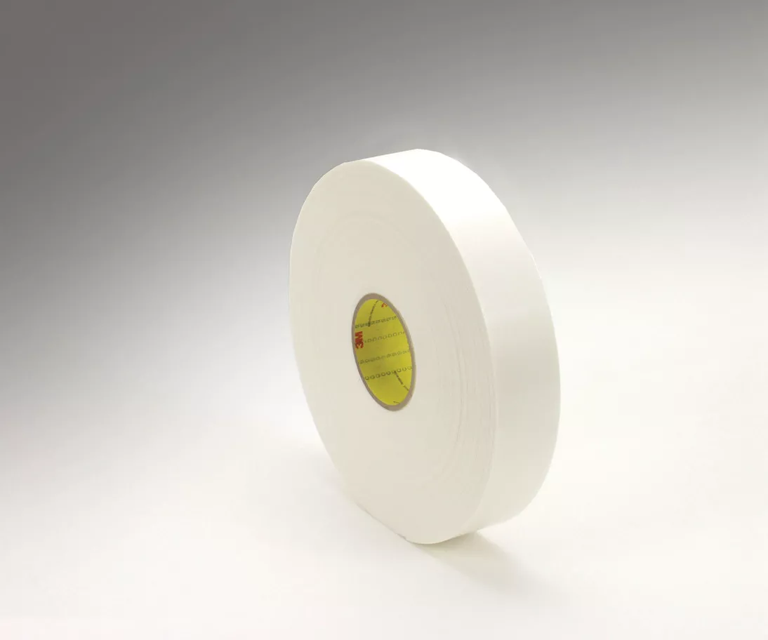 3M™ Double Coated Polyethylene Foam Tape 4466, White, 1/2 in x 36 yd, 62
mil, 18 rolls per case
