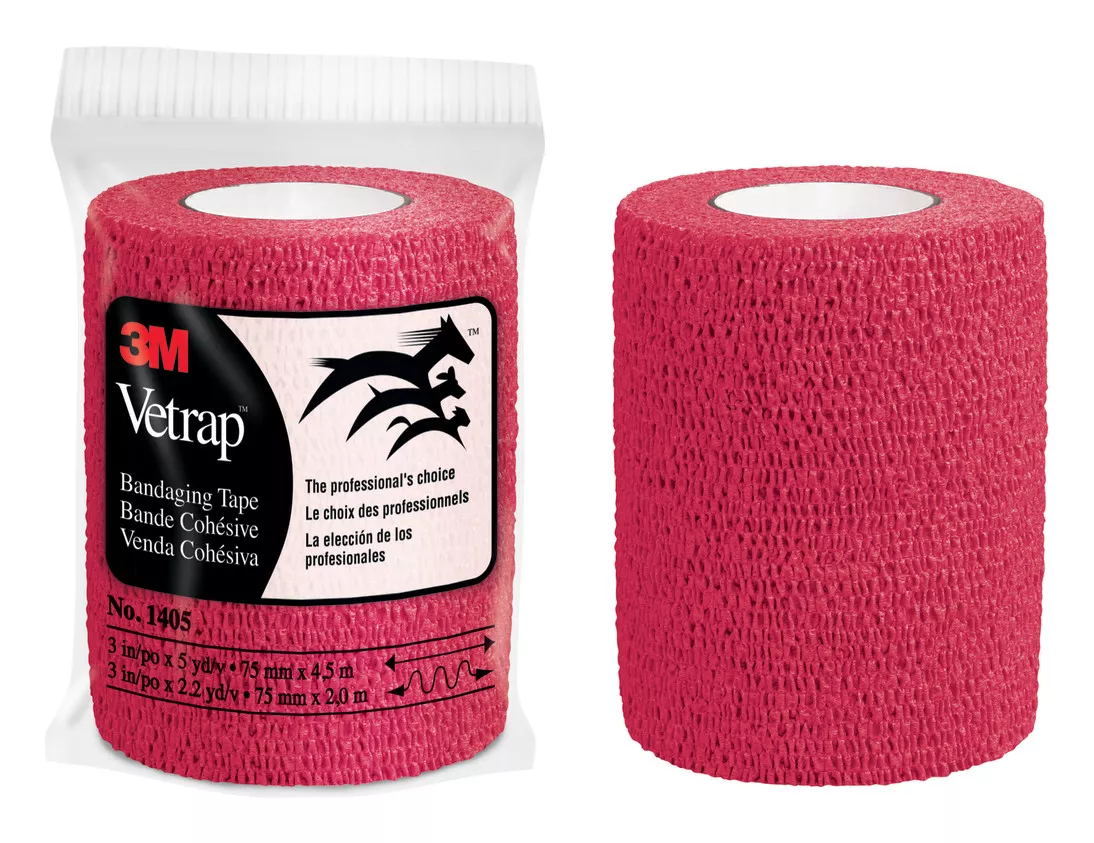 3M™ Vetrap™ Bandaging Tape Bulk Pack, 1405R Bulk Red
