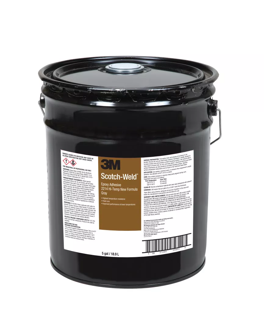 3M™ Scotch-Weld™ Epoxy Adhesive 2214 Hi-Temp New Formula, Gray, 5 Gallon
Drum (Pail)