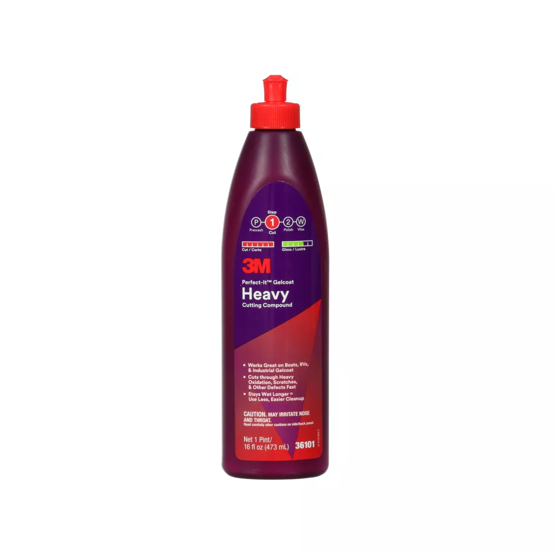 3M™ Perfect-It™ Gelcoat Heavy Cutting Compound, 36101, 1 pint (473 mL),
6 per case