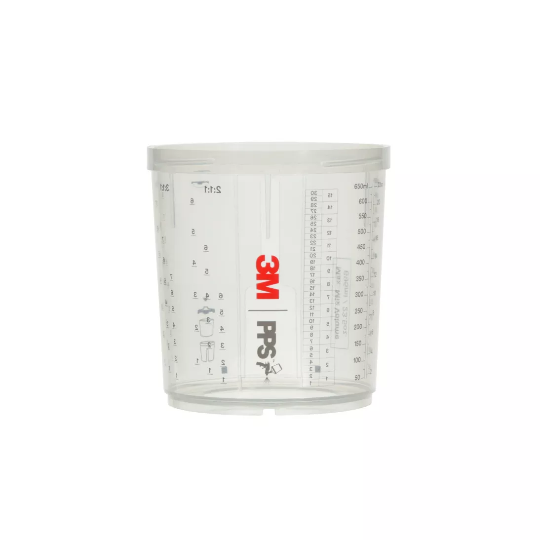 3M™ PPS™ Series 2.0 Cup, 26001, Standard (22 fl oz, 650 mL), 2 cups per
carton, 4 cartons per case