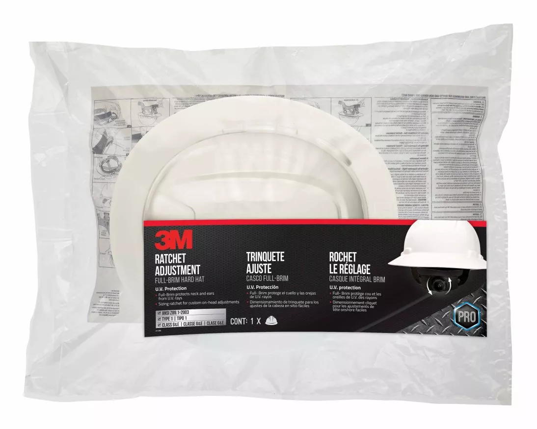 3M™ Full-Brim Non-Vented Hard Hat with Ratchet Adjustment,
CHH-FB-R-W6-PS, 6/case