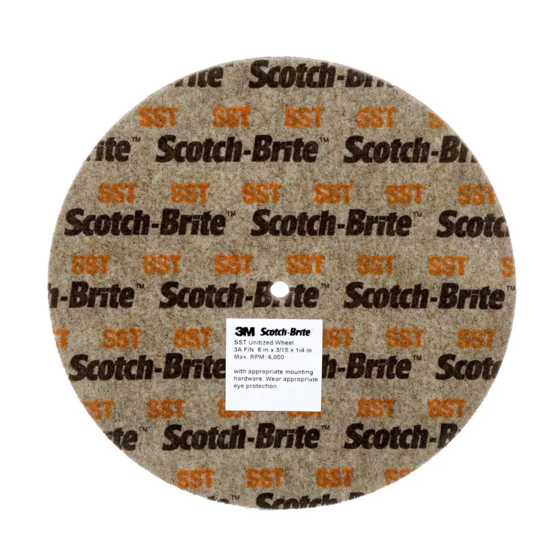 Scotch-Brite™ SST Unitized Wheel, 1 in x 1 in x 3/16 in 5A FIN, 50
ea/Case