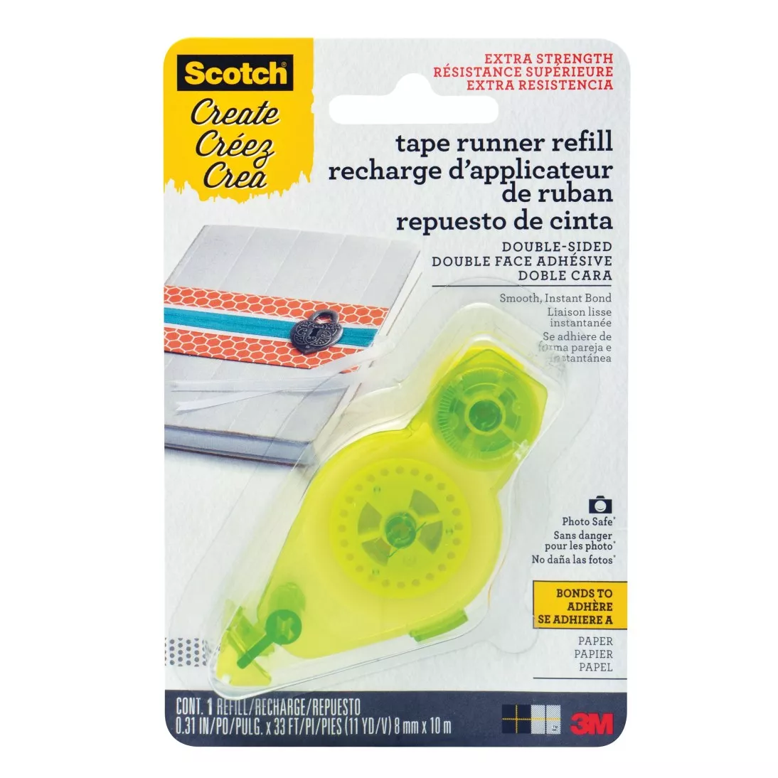 Scotch® Tape Runner Refill Extra Strength 055-R-ES-ESF, .31 x 33 ft