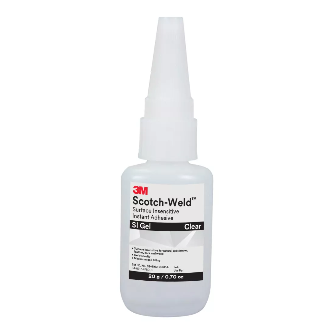 3M™ Scotch-Weld™ Surface Insensitive Instant Adhesive SI Gel, Clear, 20
Gram Tube, 10/case