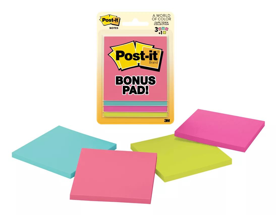 Post-it® Notes 6301-B, 3 in x 3 in (76 mm x 76 mm), Jaipur Collection
