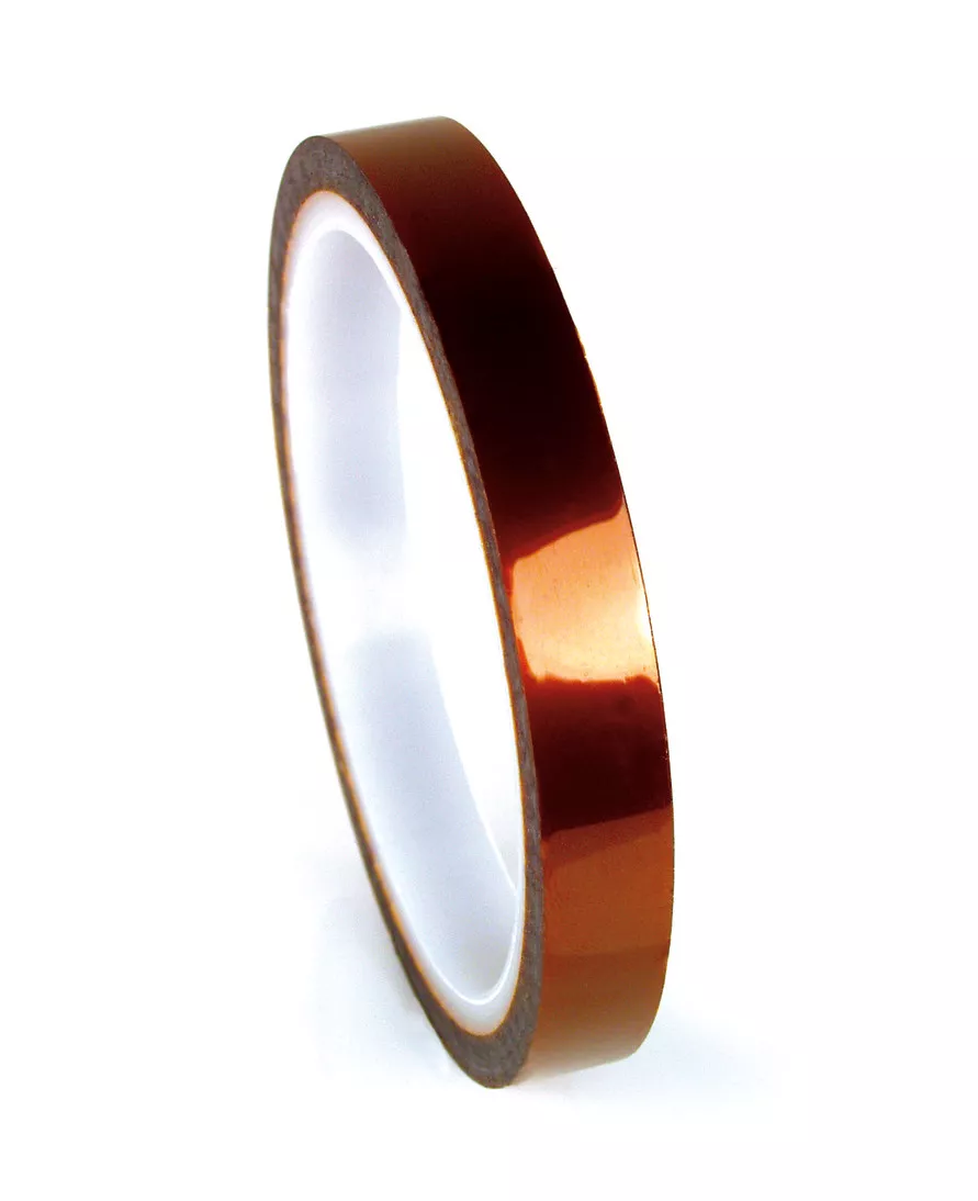 3M™ Polyimide Film Electrical Tape 1205, Amber, Acrylic Adhesive, 1 mil
film, 1/4 in x 36 yd (6,35 mm x 33 m), 36/Case
