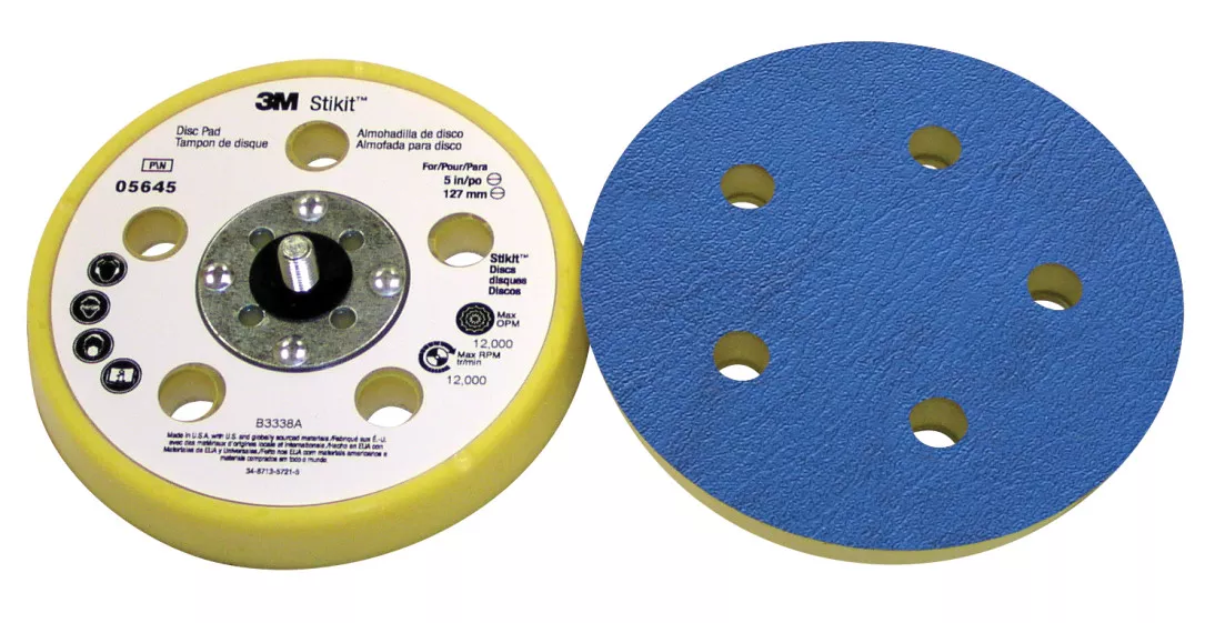 3M™ Stikit™ D/F Low Profile Finishing Disc Pad 05645, 5 in x 11/16 in
5/16-24 External, 10 ea/Case