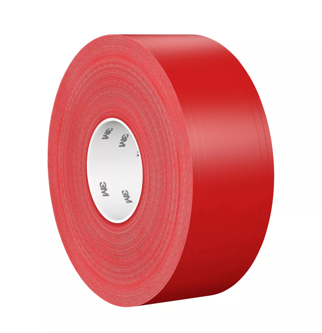3M™ Durable Floor Marking Tape 971, Red, 3 in x 36 yd, 33 mil, 1 Roll/Case