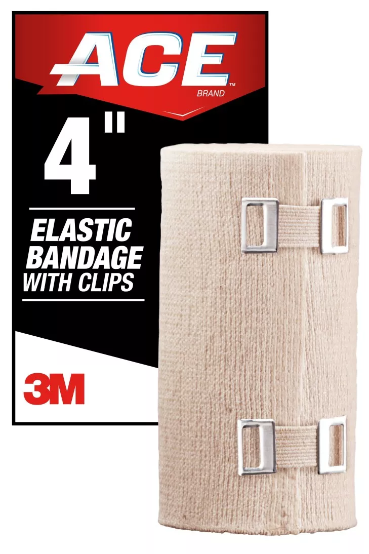 ACE™ Brand Elastic Bandage w/clips 207313, 4 in