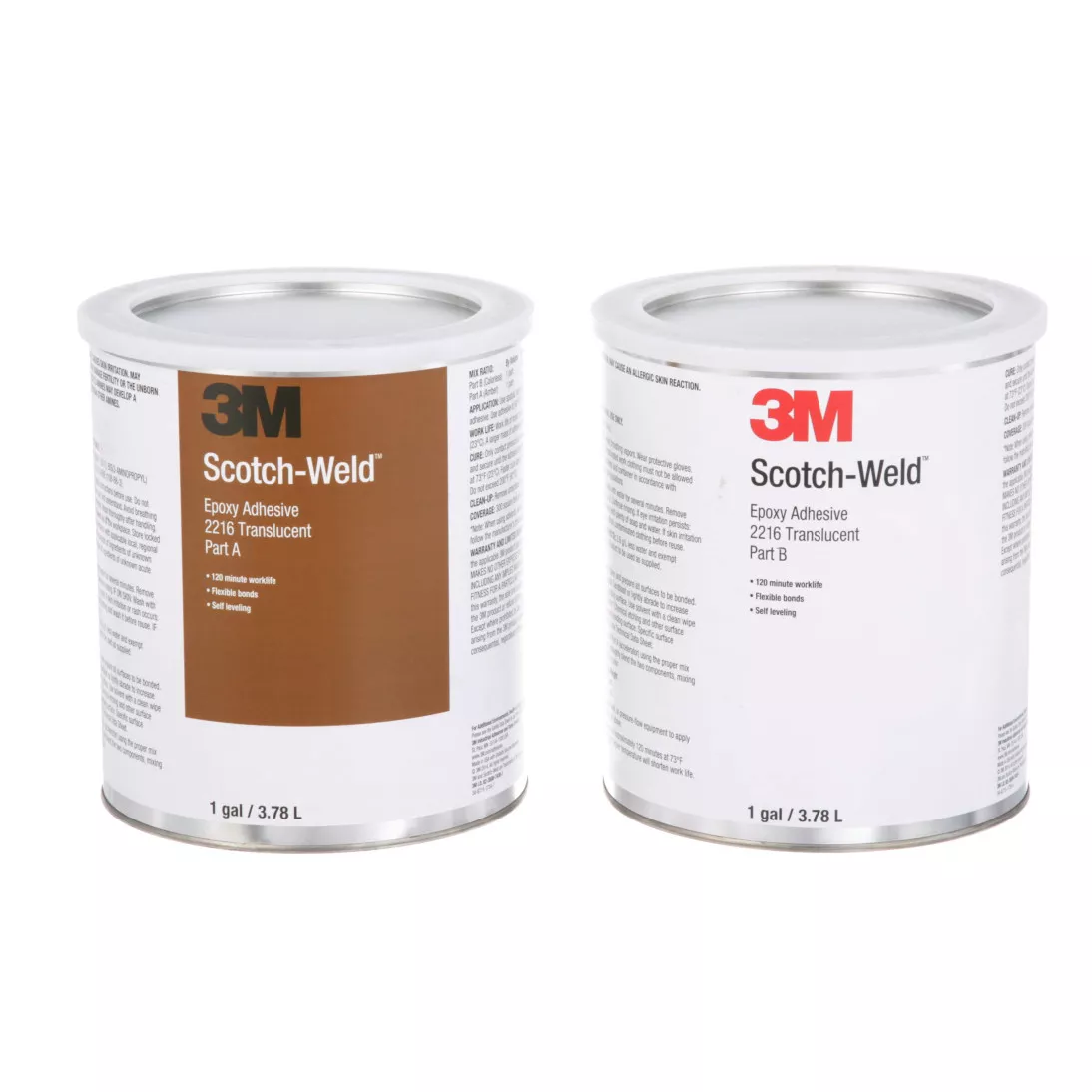 3M™ Scotch-Weld™ Epoxy Adhesive 2216, Translucent, Part B/A, 1 Gallon
Kit, 2/case
