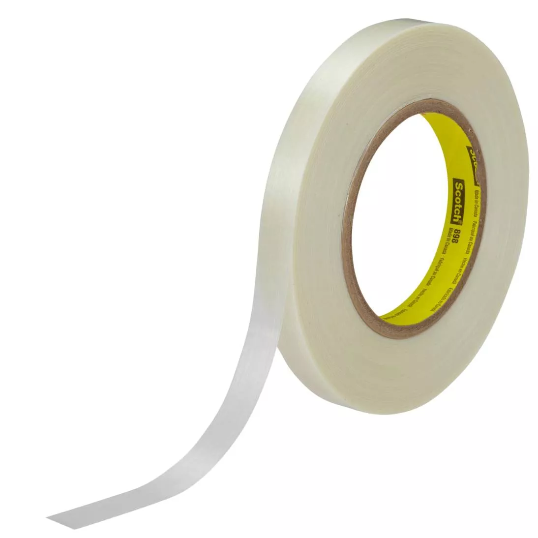 Scotch® Filament Tape 898, Clear, 12 mm x 330 m, 6.6 mil, 12 rolls per
case