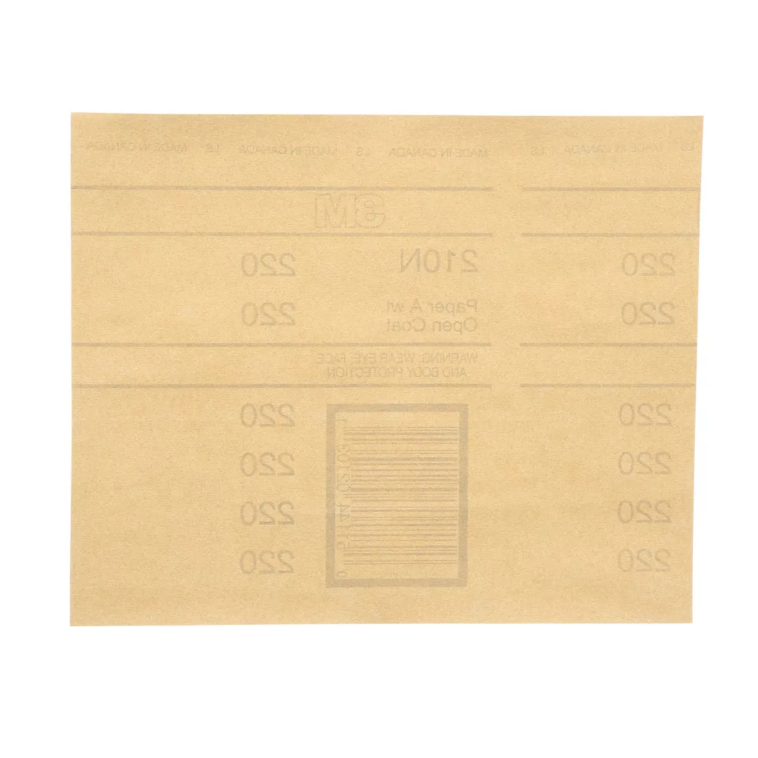 3M™ Paper Sheet 210N, 180 A-weight, 9 in x 11 in, 100/inner, 1000
ea/Case