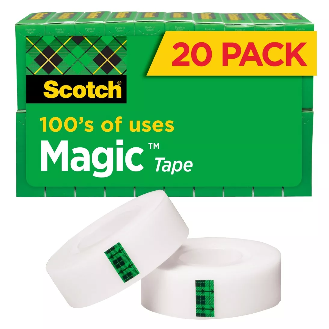 Scotch® Magic™ Tape 810K20, 3/4 in x 1000 in 20 rolls/pack, 6 packs/cs