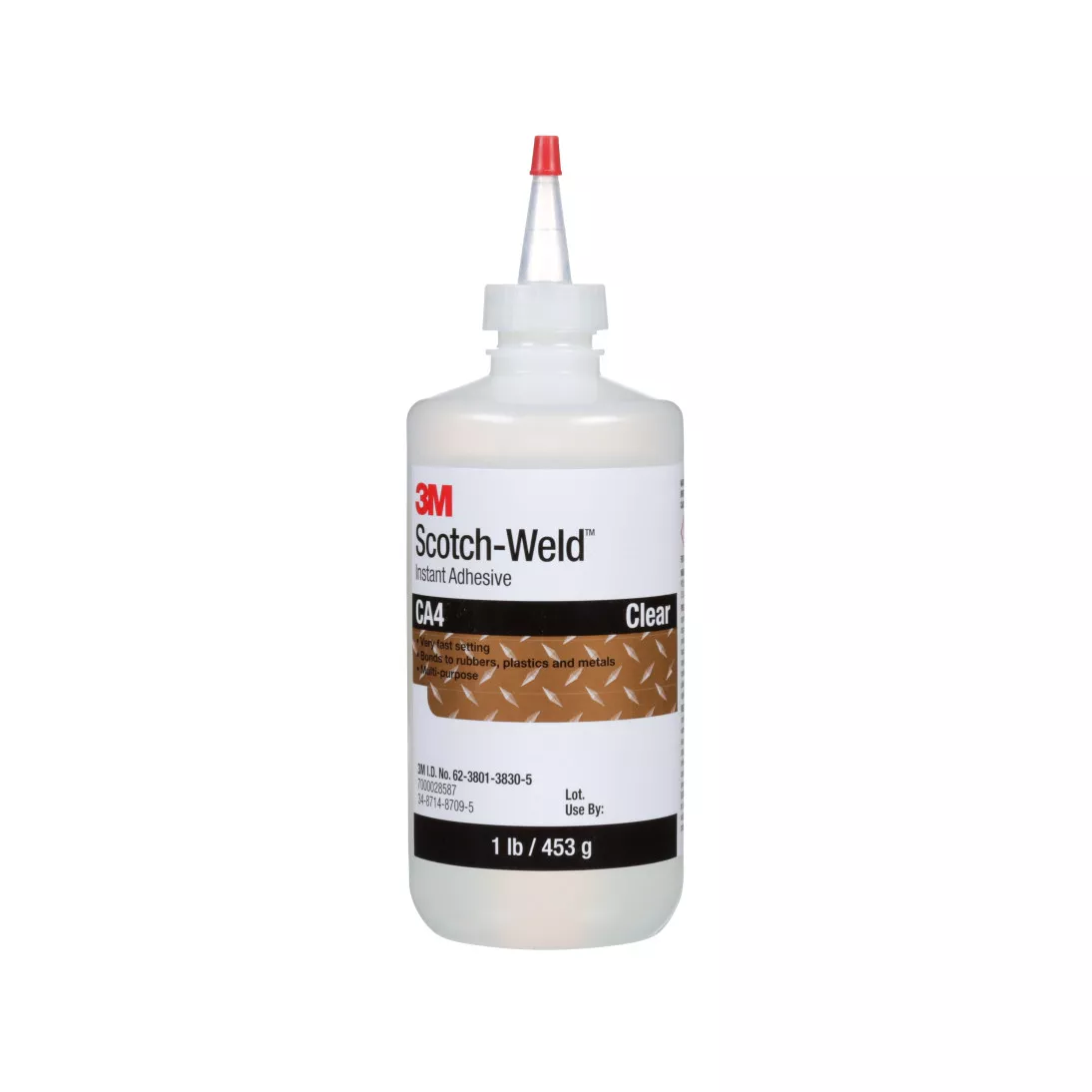 3M™ Scotch-Weld™ Instant Adhesive CA4, Clear, 1 Pound Bottle, 1/case
