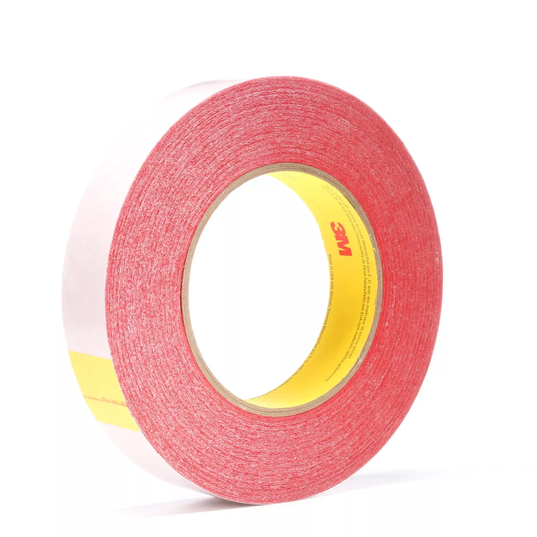 3M™ Double Coated Tape 9737R, Red, 24 mm x 55 m, 3.5 mil, 48 rolls per
case