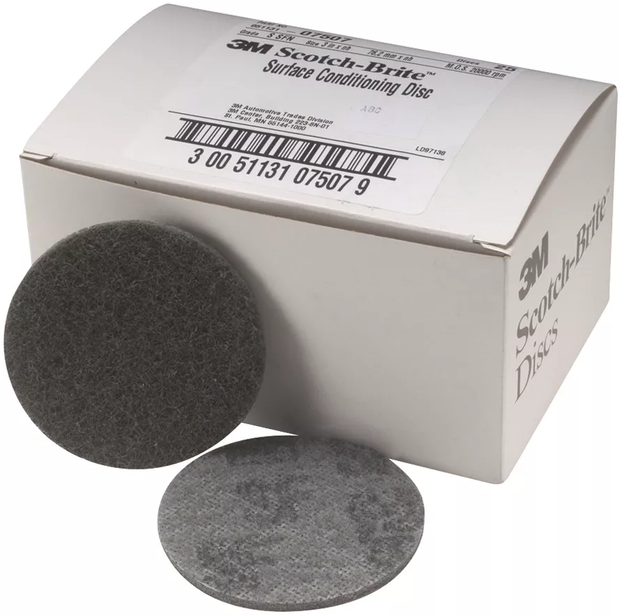 Scotch-Brite™ Surface Conditioning Disc, SC-DH, 07507, SiC Super Fine, 3
in x NH, 25/Carton, 100 ea/Case