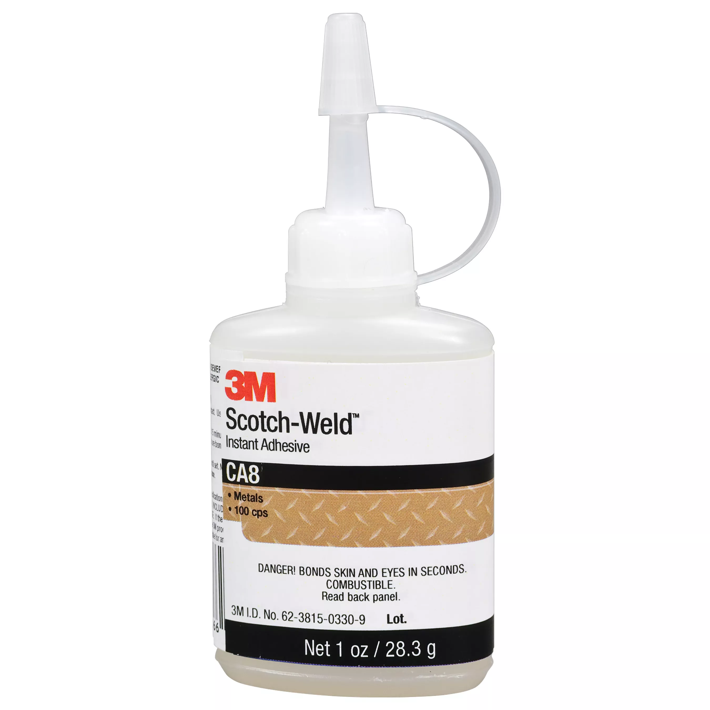 3M™ Scotch-Weld™ Instant Adhesive CA8, Clear, 1 fl oz, 12 Bottles/Case