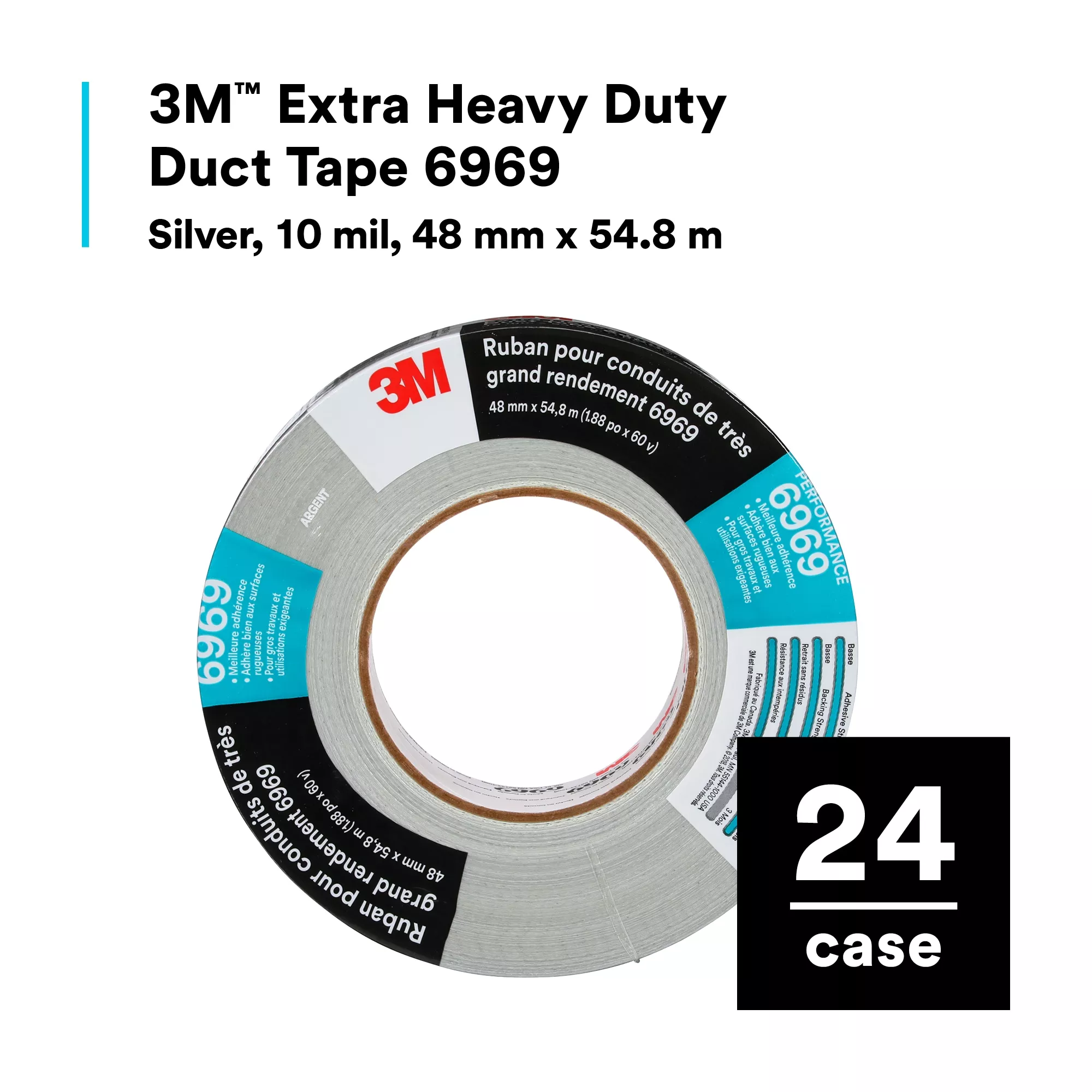 SKU 7000001230 | 3M™ Extra Heavy Duty Duct Tape 6969