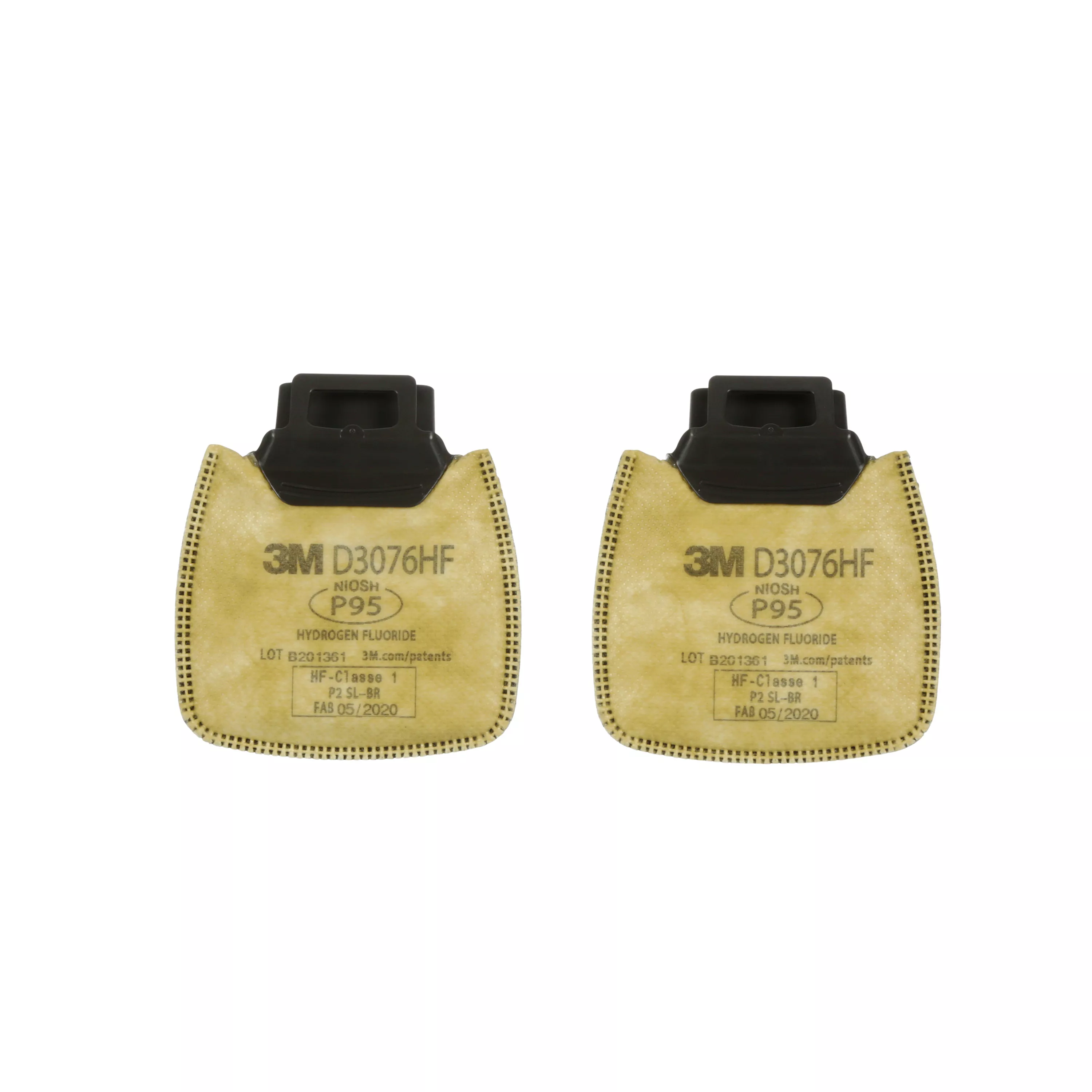 3M™ Secure Click™ Particulate Cartridge P95/Hydrogen Fluoride w/
Nuisance Acid Gas Relief D3076HF, 100 ea/Case
