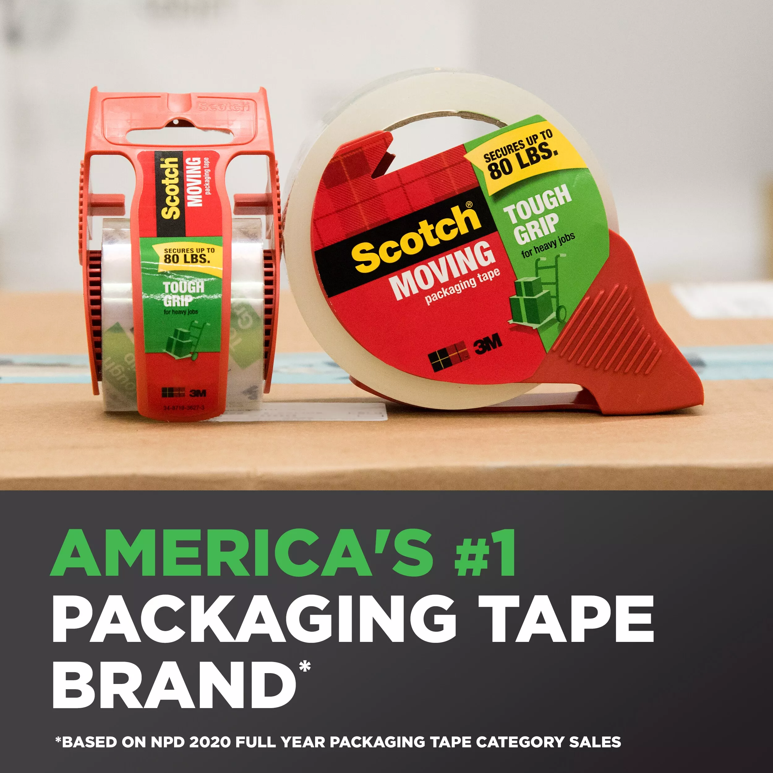 SKU 7100103559 | Scotch® Tough Grip Moving Packaging Tape 3500-40-6