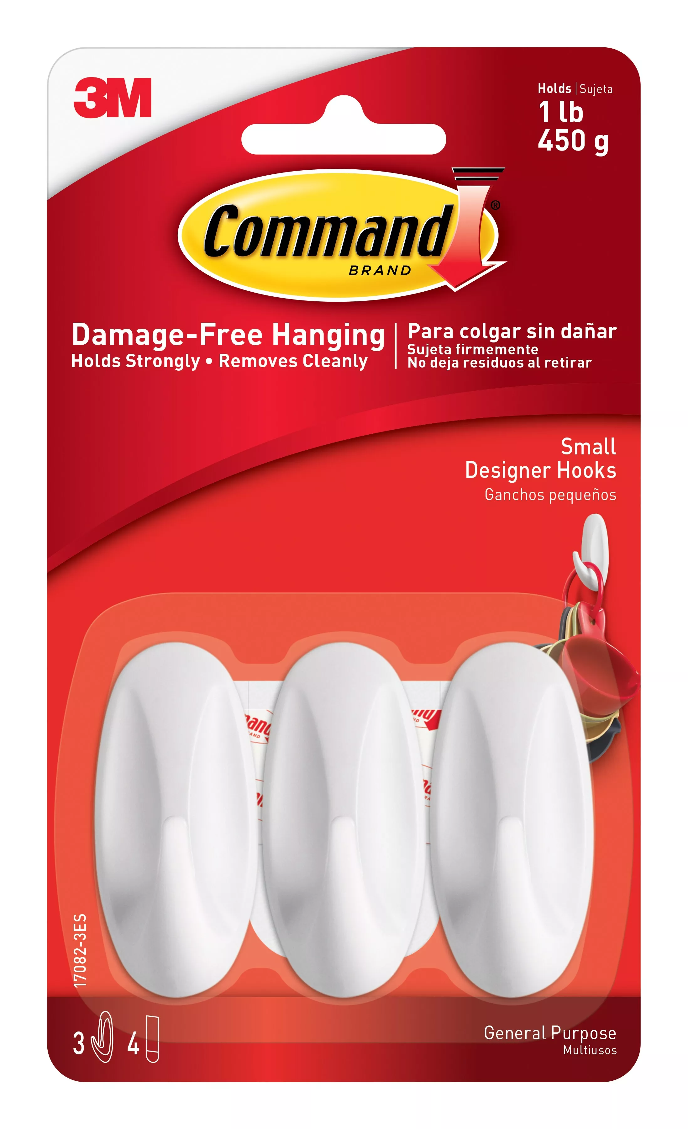 Command™ Small Designer Hooks, 3 pack 17082-3ES