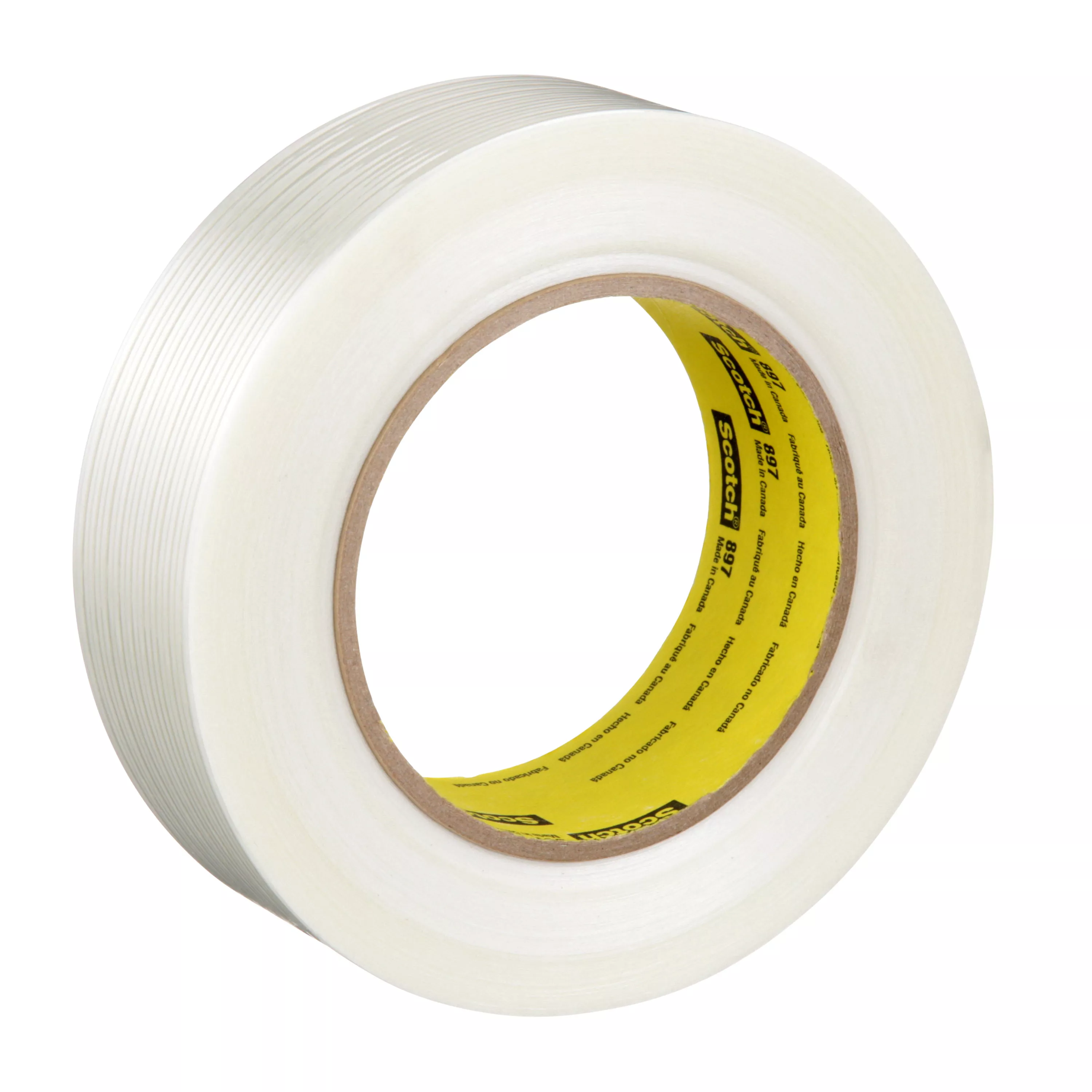 Scotch® Filament Tape 897, Clear, 36 mm x 55 m, 5 mil, 24 Roll/Case