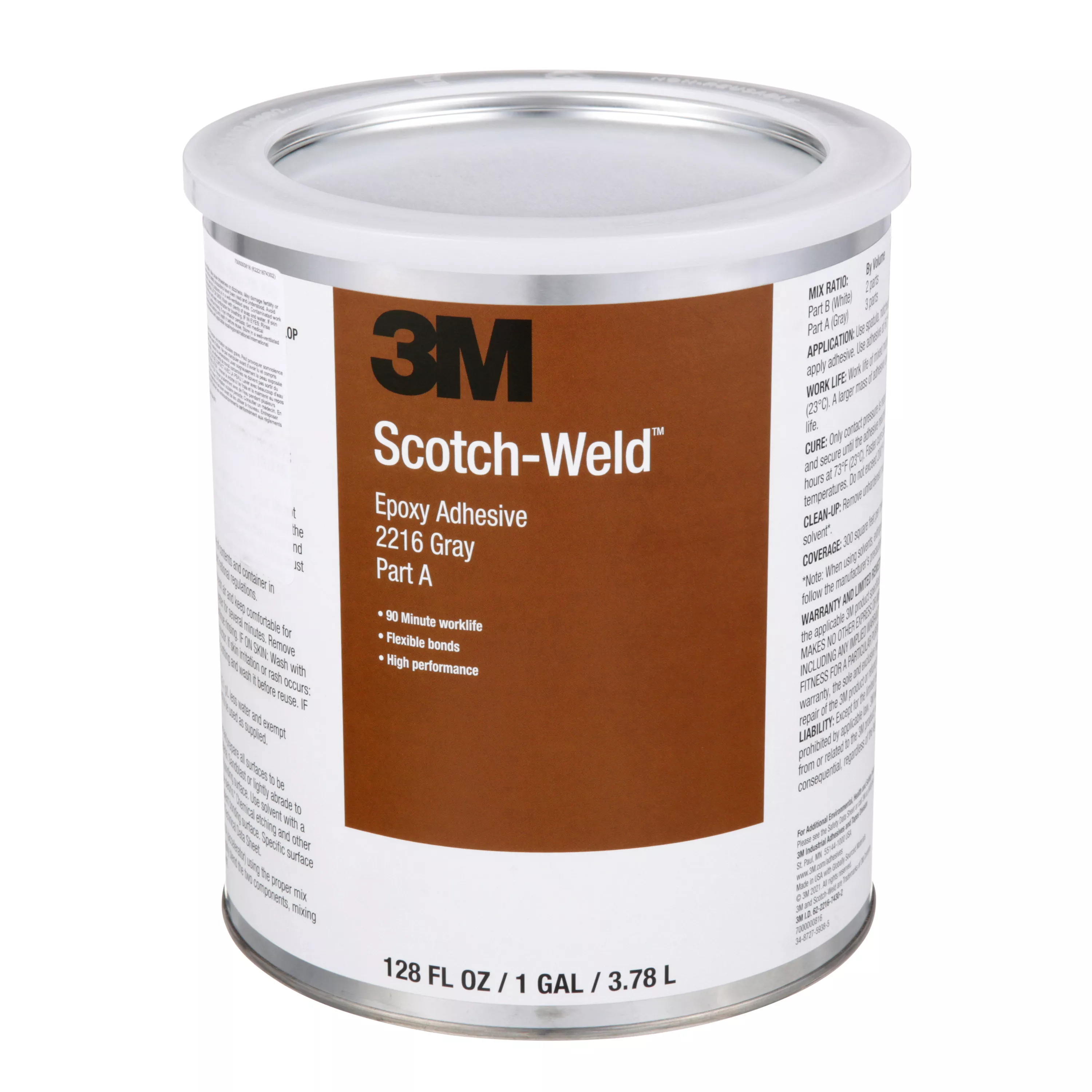 3M™ Scotch-Weld™ Epoxy Adhesive 2216, Gray, Part B/A, 1.66 Gallon, 2 Kit/Case