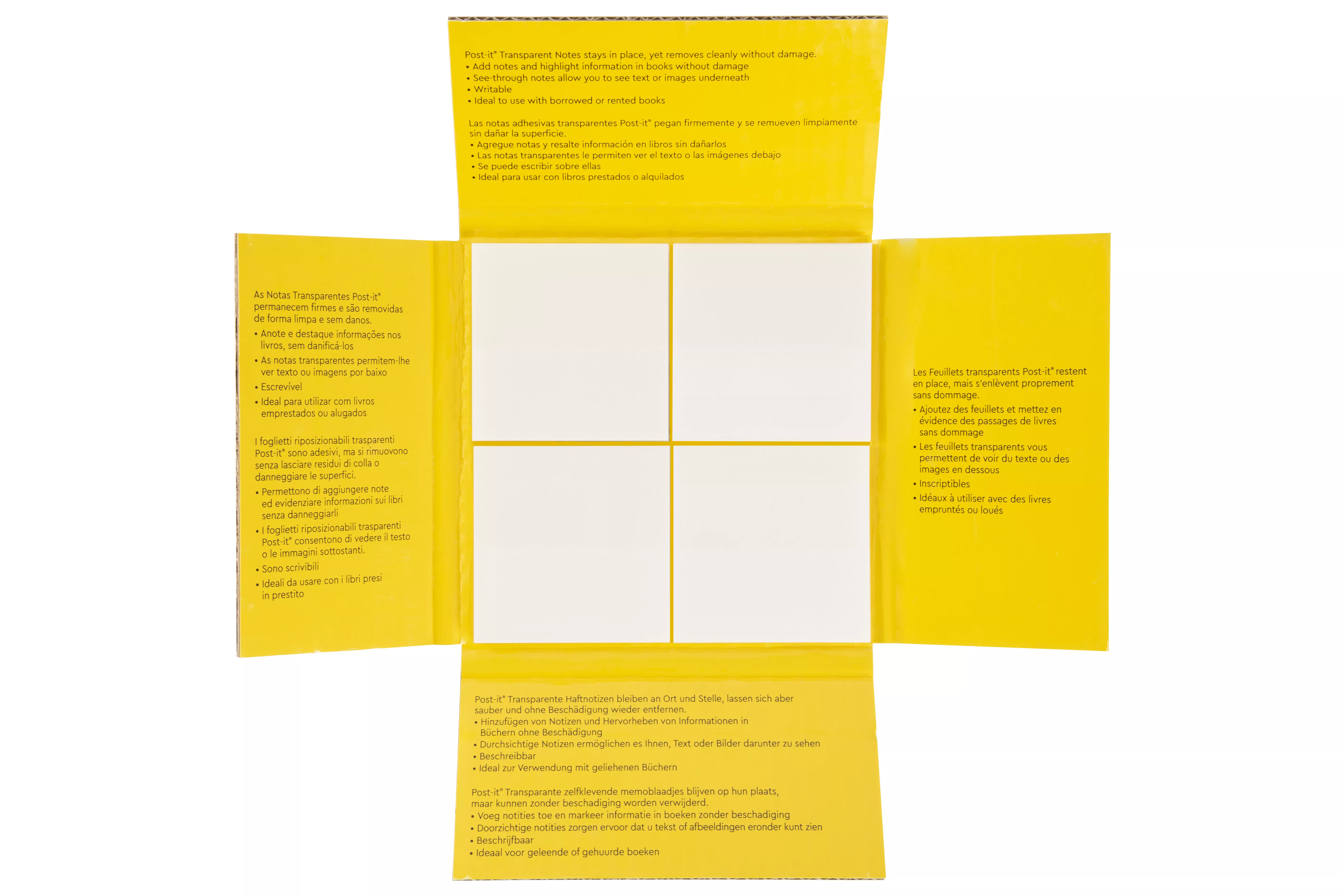 Post-it® Transparent Notes 600-TRSPT-SIOC, 2-7/8 in x 2-7/8 in (73 mm x 73 mm)