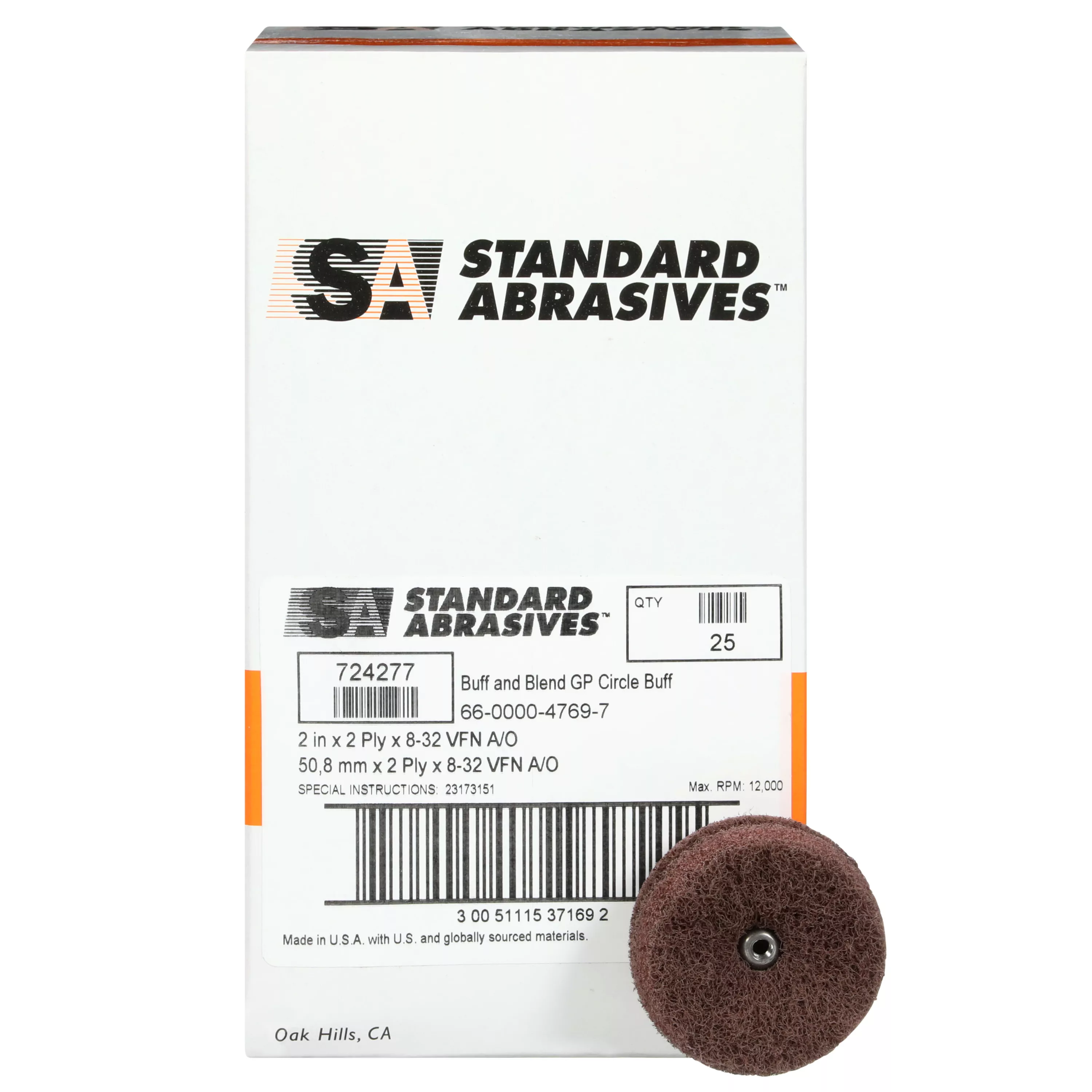 UPC 00051115371691 | Standard Abrasives™ Buff and Blend Circle Buff GP 724277