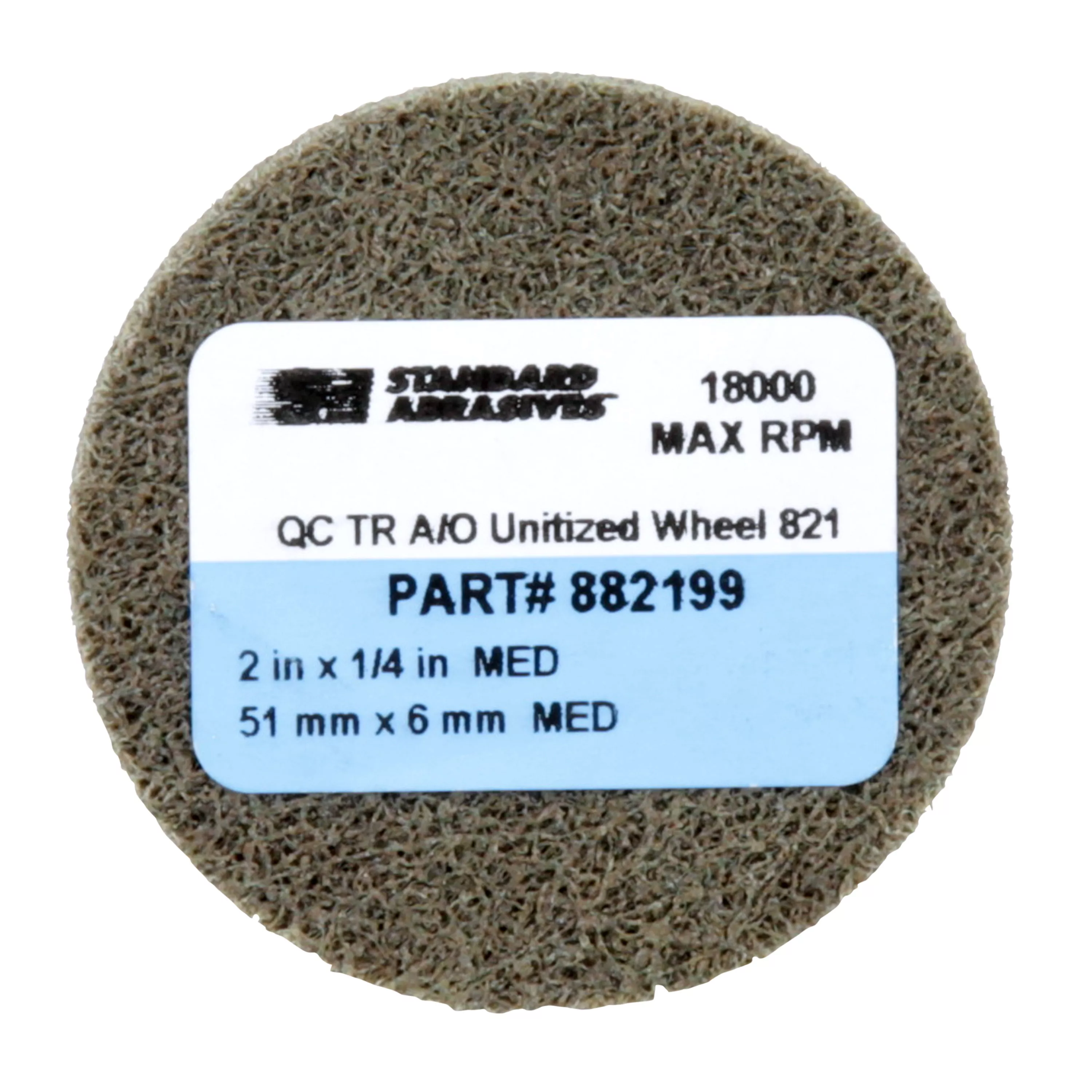 Standard Abrasives™ Quick Change TR A/O Unitized Wheel 882199, 821 2 in
x 1/4 in, 10 ea/Case