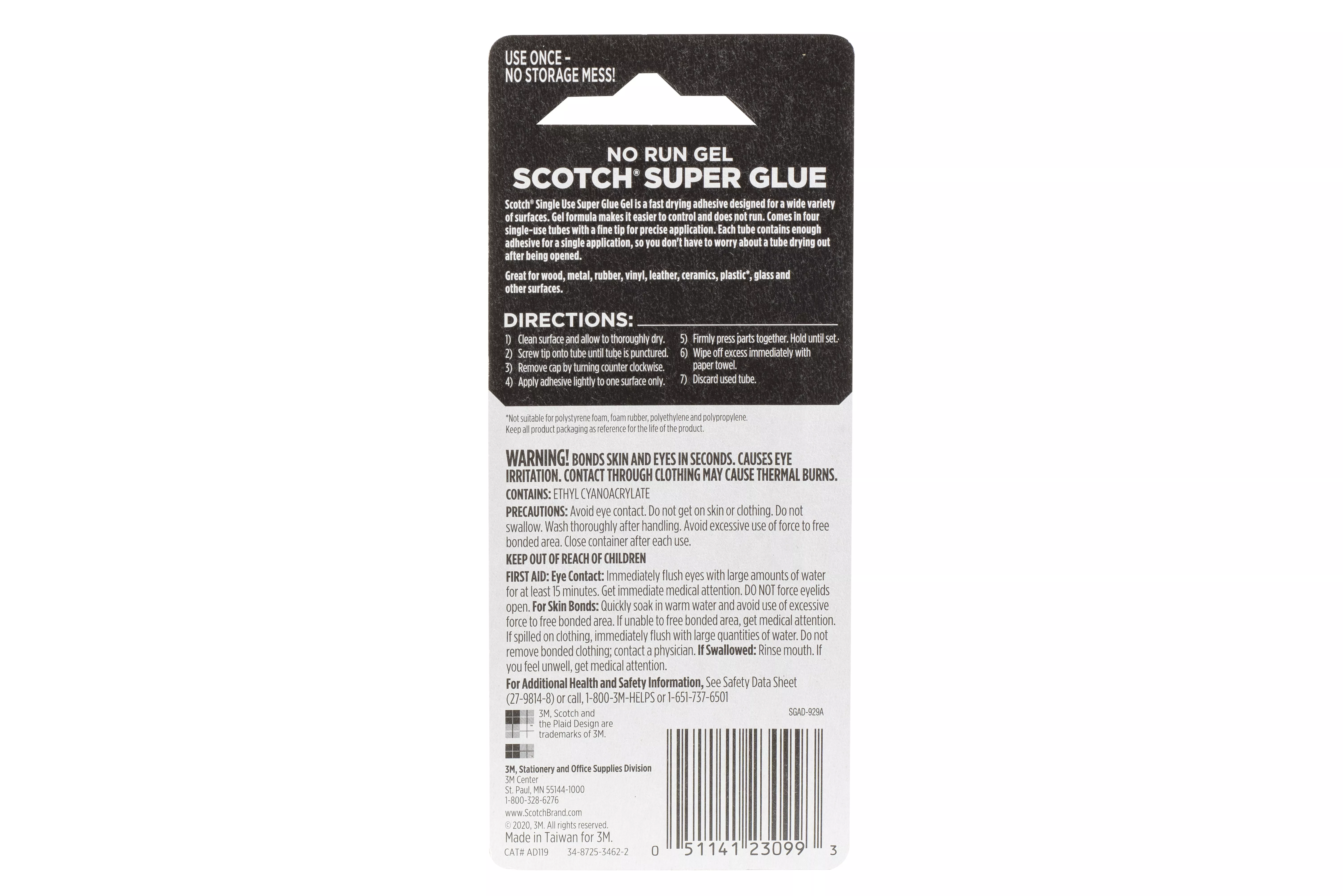 SKU 7000047661 | Scotch® Super Glue Gel AD119